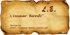 Lissauer Bennó névjegykártya